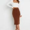 PUP4 Rochelle Skirt - Chocolate Brown Clothing