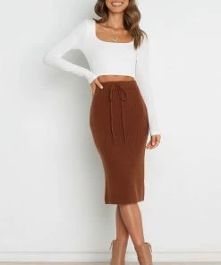 PUP4 Rochelle Skirt - Chocolate Brown Clothing