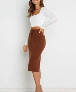 PUP4 Rochelle Skirt - Chocolate Brown Clothing