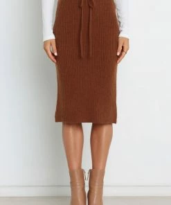 PUP4 Rochelle Skirt - Chocolate Brown Clothing