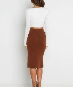 PUP4 Rochelle Skirt - Chocolate Brown Clothing