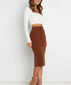 PUP4 Rochelle Skirt - Chocolate Brown Clothing
