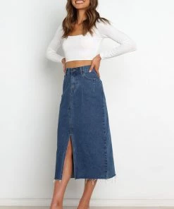 PUP51 Roman Skirt - Dark Wash Clothing