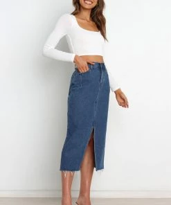 PUP51 Roman Skirt - Dark Wash Clothing