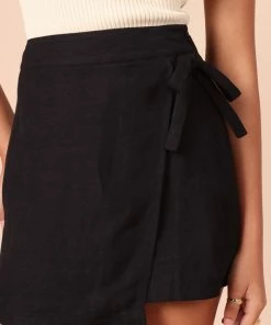 PUP65 Roxy Faux Wrap Skort - Black