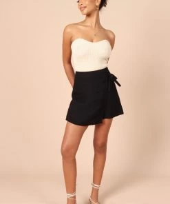 PUP65 Roxy Faux Wrap Skort - Black