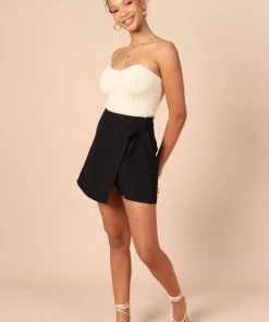 PUP65 Roxy Faux Wrap Skort - Black