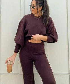 PUP52 Shalini Pants - Chocolate Brown Clothing