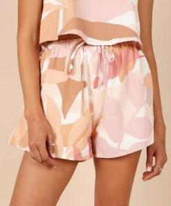 PUP9 Clothing Skyla Shorts - Spice Leaf Print