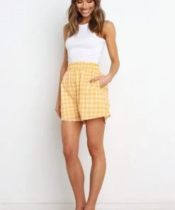 PUP9 Tamlie Shorts - Mustard Check