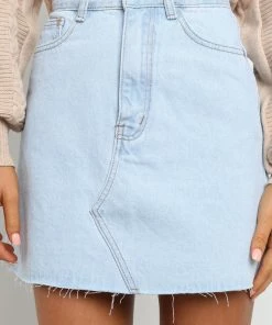 PUP54 Clothing Tanna Skirt - Light Blue Wash