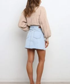 PUP54 Clothing Tanna Skirt - Light Blue Wash