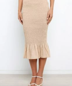 PUP3 Tara Skirt - Beige Clothing