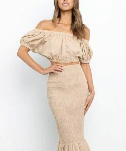 PUP3 Tara Skirt - Beige Clothing