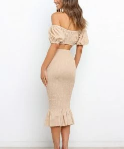 PUP3 Tara Skirt - Beige Clothing