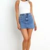 PUP54 Watson Skirt - Mid Blue Wash Clothing