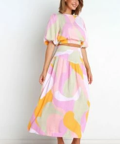 PUP52 Winifred Skirt - Pink Multi Clothing