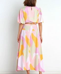 PUP52 Winifred Skirt - Pink Multi Clothing