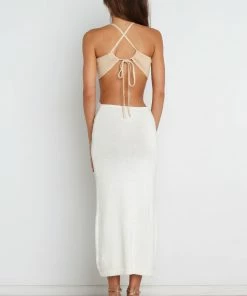 PUP3 Dresses Adele Dress - Beige/White