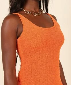 PUP4 Aleah Dress - Orange Dresses