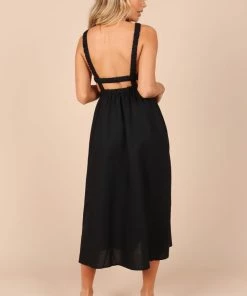 PUP3 Aubrey Cutout Midi Dress - Black