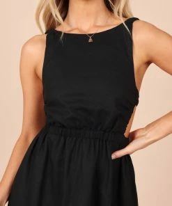 PUP3 Aubrey Cutout Midi Dress - Black