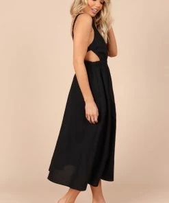 PUP3 Aubrey Cutout Midi Dress - Black