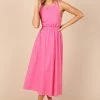 PUP3 Aubrey Cutout Midi Dress - Pink Dresses
