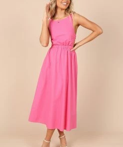 PUP3 Aubrey Cutout Midi Dress - Pink Dresses