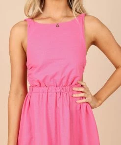 PUP3 Aubrey Cutout Midi Dress - Pink Dresses