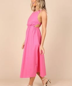 PUP3 Aubrey Cutout Midi Dress - Pink Dresses