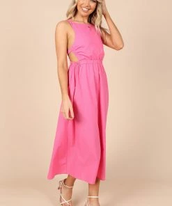 PUP3 Aubrey Cutout Midi Dress - Pink Dresses