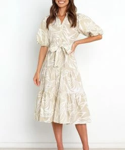 PUP53 Aubrianna Dress - Beige Dresses