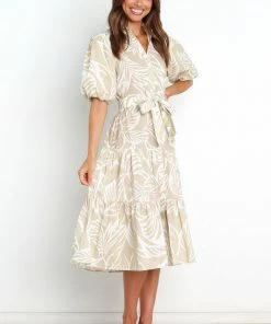 PUP53 Aubrianna Dress - Beige Dresses