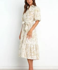 PUP53 Aubrianna Dress - Beige Dresses