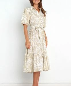 PUP53 Aubrianna Dress - Beige Dresses