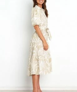 PUP53 Aubrianna Dress - Beige Dresses