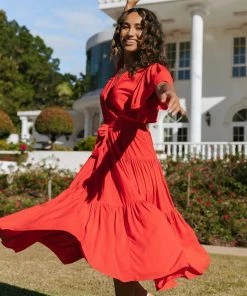 PUP49 Barker Dress - Red