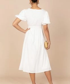 PUP8 Belle Button Up Dress - White Dresses