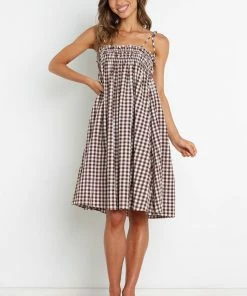 PUP52 Burke Dress - Brown Gingham