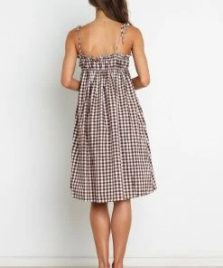 PUP52 Burke Dress - Brown Gingham