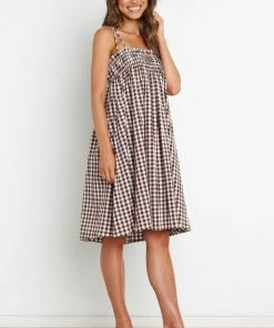 PUP52 Burke Dress - Brown Gingham