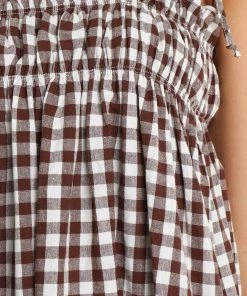 PUP52 Burke Dress - Brown Gingham