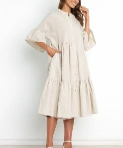 PUP3 Cadagon Dress - Beige Dresses