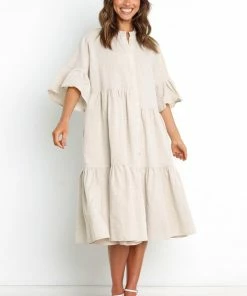 PUP3 Cadagon Dress - Beige Dresses