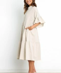 PUP3 Cadagon Dress - Beige Dresses