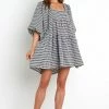 PUP42 Capranica Dress - Black Gingham Dresses