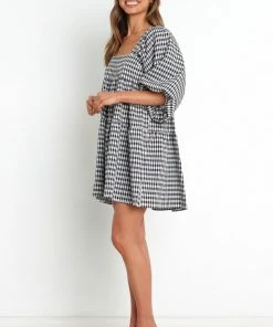 PUP42 Capranica Dress - Black Gingham Dresses