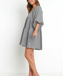 PUP42 Capranica Dress - Black Gingham Dresses