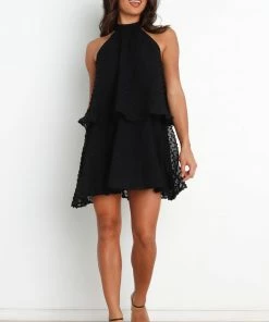 PUP14 Chevron Dress - Black